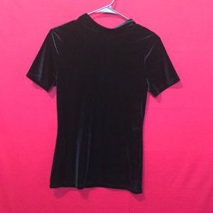 Black Mock Neck Top